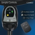 thumbnail image 6 of Lasko Cyclone 18" 3-Speed Oscillating Remote Controlled Pedestal Fan, Black, 1843, New, 6 of 18