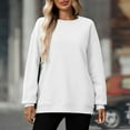 thumbnail image 2 of Oversized Crewneck Sweatshirt for Women with Pockets,Pullover Fall Fashion Tops with Pocket,Fall Causual Outfits, 2 of 9