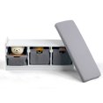 WonkaWoo Deluxe Childrens Storage Bench with Optional Cushion White