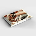 thumbnail image 2 of Ambesonne Monstera Pillow Sham, Abstract Mid Century Leaf, 26" X 20", Redbrown Dusk Black, 2 of 2