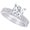 Platinum, variant on 1 Carat Platinum Princess Cut LAB GROWN Diamond Cut To Perfection Princess Diamond Wedding Bridal Set (Color E-F Clarity VS2-SI1) Size: 9