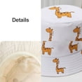 thumbnail image 3 of 50-54cm head circumference men's and women's hats, fawn pattern sun hats, large brim, children's sunscreen fisherman hats - white, 3 of 5