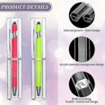 thumbnail image 4 of 10 Pcs Acrylic Pen Boxes Clear Ballpoint Pen Case Pencil Gift Box Pen Storage Container Hexagon Single for School Office, 4 of 5