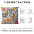 thumbnail image 5 of QZHH  Pillow Covers Rustic Farmhouse Decor Mexican Floral Pillowcases  Ethnic Art Birds and Paisley Flowers Throw Pillow Case Cushion Cover for Sofa Couch Bedroom, 5 of 5