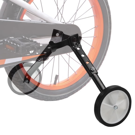 Bike Training Wheels for 16-24 Inch Bike, Metal Construction, Universal Adjustable Support Brackets 5.1 in Wheel, Easy Install Rear Wheel Balance Support