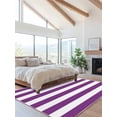 thumbnail image 2 of Purple White Area Rug for Bedroom 5x7 Ft Stripe Super Soft fuzzy Throw Rug Non-Slip Fluffy Plush Indoor Floor Carpet for Living Room Nursery Home Decor, 2 of 8