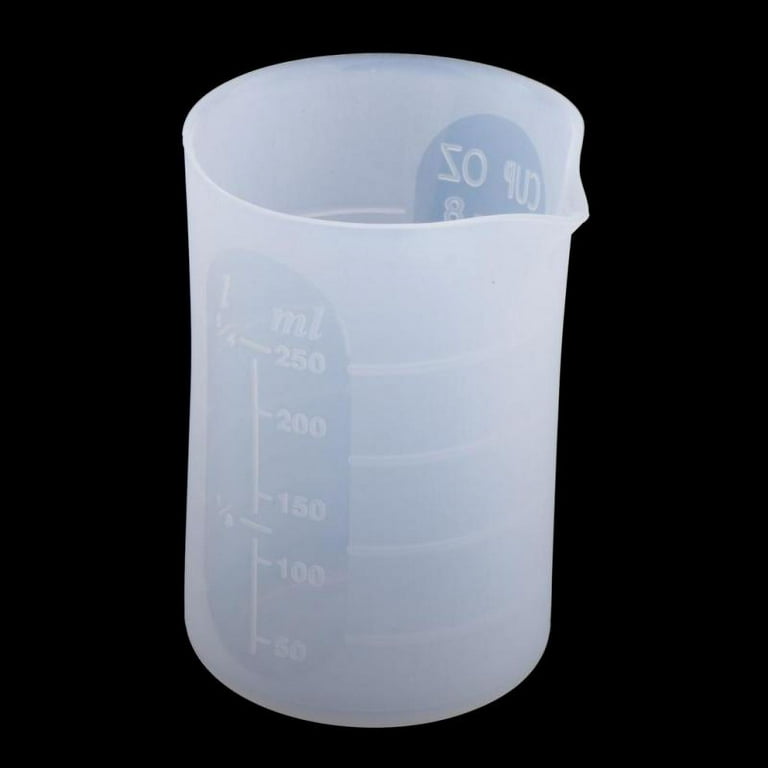 250ml Silicone Measuring Cup Resin Glue DIY Tool Jewelry Measuring Cup  spoon 