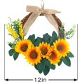 thumbnail image 4 of Corona Hayysy para puerta delantera, coronas artificiales de otoño de 11 pulgadas para decoración de porche delantero, corona de primavera y verano para ventana de pared, decoración del hogar Vhermosa Decoración, 4 of 7