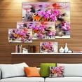 thumbnail image 3 of Pink Flowers and Cute Butterflies - Floral Art Canvas Print, 3 of 4