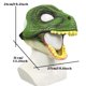 thumbnail image 2 of Máscara de dinosaurio de látex para fiesta de disfraces de Halloween Wdftyju verde, 2 of 9