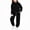 Black, variant on DJDLJWCJ Girls 2 Piece Outfit Set Solid Color Long Sleeve Pullover Hoodie and Elastic Waist Jogger Sweatpants Set Pink Size 4T