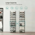 thumbnail image 5 of ZVZM Shoe Rack, 10 Tier Shoe Shelf, Shoe Storage Organizer, Space-Saving, 11 x 18.1 x 68.9 inches, Metal Frame, Non-Woven Fabric Shelves, for Entryway, Bedroom, Black, 5 of 6