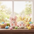 thumbnail image 4 of 1PC Fabric Bunny Decoration Soft Cloth Stuffing Easter Rabbits Doll Figurine,Funny Rabbit Plushies with Bow,Easter Bunny Decor Stuffed Fabric Rabbit with Cute Expression,Easter Bunny Ornament,3.9x6.7, 4 of 5