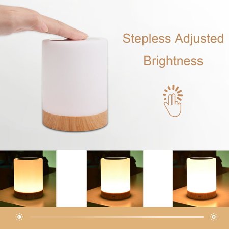 Led Colorful Creative Wood Grain Charging Night Light Bedside Table Lamp Walmart Canada