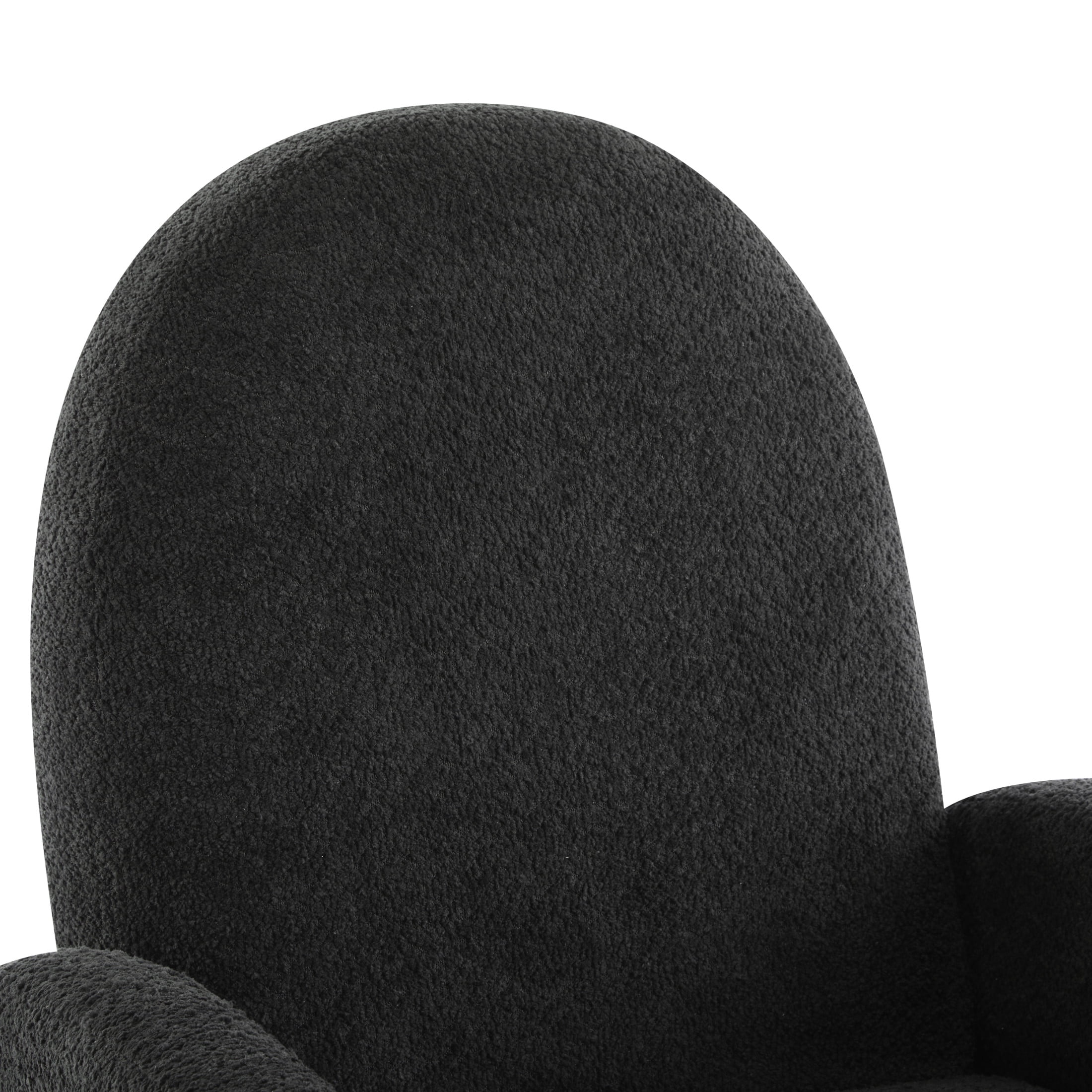 Christopher Knight Home 360° Swivel Glider Recliner Chair, Upholstered Lounge Seat with Solid Wood Base, Black