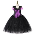 thumbnail image 3 of Vestido de malla de bruja malvada para niñas, disfraz de hada para Halloween, ropa de Reina demonio para fiesta de carnaval, vestido de bruja de murciélago púrpura, 3 of 5