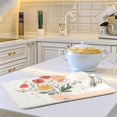 thumbnail image 6 of Yayeee Dish Drying Mat for Kitchen Counter 18"x24" Microfiber Absorbent Pad, Gray Cute Flower, 6 of 7