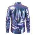thumbnail image 4 of Men's Stylish Nightclub Shirt Patterned Long Sleeve Casual Shirt for Autumn Winter Comfortable Fashionable Clothing Mens Casual Crew Neck Basic Tees, 4 of 7