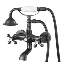 VEVOR Clawfoot Tub Faucet,Wall Mount Bathtub Faucets with Handheld Shower,Vintage Oil-Rubbed Bronze Clawfoot Tub Filler Faucet Shower Kit with Adjustable Swing Arms & 360° Rotation Spout for Bathtubs