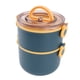 thumbnail image 1 of Fiambrera En Capas De 1,6 L De Gran Capacidad, Contenedor De Alimentos De Doble Capa, Tarro De Comida Portátil A Prueba De Fugas Para Microondas, Azul, 1 of 7