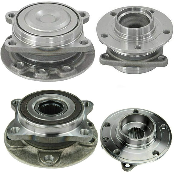 (2WD Only) 2 Pcs Front   2 Pcs Rear Wheel Bearing and Hub Assembly Fit for 2015 2016 Chrysler 200 Hub Bearing-513348, 512514