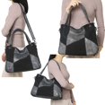thumbnail image 4 of Bolso de mano de retazos para mujer, de piel dividida, de gamuza, bolso de hombro para mujer, bolso de mano grande para mujer, bolso de trabajo de oficina de diseñador de lujo para mujer, 4 of 5