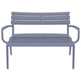 thumbnail image 5 of Compamia Paris Outdoor Bench Dark Gray, 5 of 6