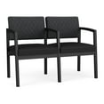 thumbnail image 1 of Chaise d'Attente de Réception en Acier Lenox 2 Places / Acier Noir / Gris Foncé / Noir, 1 of 5