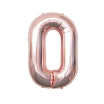 40 Inch Rose Gold Number Balloon Ornament, Inflating Helium Foil Number 0-9 Balloons Decoration For Birthday Anniversary Wedding Holiday Party Supplies