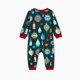 thumbnail image 3 of Conjunto de pijamas navideños a juego para toda la familia con estampado de luces navideñas, cordón y bolsillos (resistente al fuego), 3 of 5