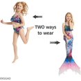 thumbnail image 3 of 4PCS Mermaid Tails for Swimming for Girls Kids Mermaid Swimsuit Costume Princess Bikini Set Bathing Suits High quality, 3 of 5