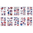 thumbnail image 2 of 90Pcs 4th of July Temporary Tattoos, American Flag Red White Blue Fake Stickers for Independence Day, Memorial Day, Labor Day, USA Party Favors, 2 of 7