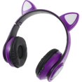 thumbnail image 2 of Wireless Cat Ear Headset Cartoon Design For Women And Teen Girls In Purple Color With Stereo Sound 1Set, 2 of 5