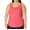 002_Hot Pink, variant on KALE Plain Tank Tops for Women Plus Size Shirttail Solid Sleeveless Top Summer Wear Boat Neck Tops White