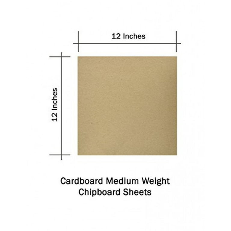 Chipboard - Cardboard Medium Weight Chipboard Sheets - 25 per Pack. (12 x 12)
