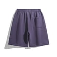 thumbnail image 3 of Nebwoak Men's Athletic Shorts- Elastic Waist Cotton Relaxed Fit Summer Active Running Shorts with Pockets Purple Size M, 3 of 3