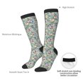 thumbnail image 4 of Rateoe Rose Flowers Pattern Women’s Knee High Crew Socks,Trouser Socks Comfortable, Breathable, Moisture-Wicking and Soft, 4 of 6