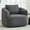 Dark Grey, variant on 360 Degree Swivel Accent Chair, Modern Round Swivel Barrel Chair with Thick Padded Seat, Comfy Teddy Fleece Armchair Single Club Sofa Chair for Living Room, Light Grey