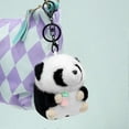 thumbnail image 4 of Plush Panda Keychain Pendant with Baby Bottle Stylish Backpack Keyrings Pendant for Kid Boy Girl Women Men, 4 of 5