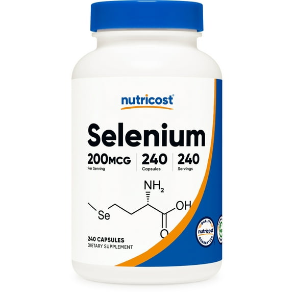 Selenium, 200 mcg, 240 Capsules, Nutricost