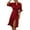 Burgundy, variant on Women's Summer Robe Soft Pjs Satin Luxury Spring Cool Pajamas Bridesmaid Bride Feather Thin V Neck Black Medium