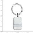 thumbnail image 2 of Rhodium-plated Kelly Waters Key Ring with Lines and Cut Corners; for Adults and Teens; for Women and Men, 2 of 2