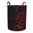 thumbnail image 2 of XMXY Round Laundry Basket Organizer, Darkness Occult Pentagram Waterproof Collapsible Dirty Clothes Basket Laundry Hamper, Small Size, 2 of 8