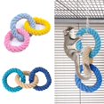 thumbnail image 2 of Hamster Climbing Rope Toys Sugar Glider Cage Accessories Hanging Swing Cage Toy Bird Rope Swing Toy for Climbing Exercising Blue, 2 of 6