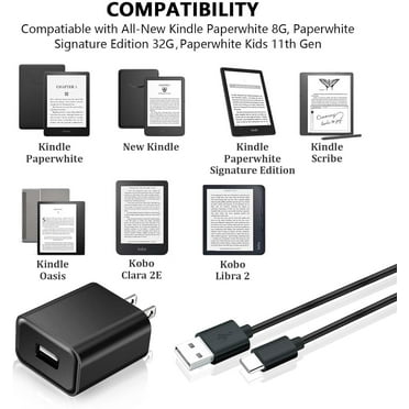 TRHOO-10FT USB C Charging Cable Wall Charger for Kindle Paperwhite Signature Edition (16 32 GB), Kindle Scribe, Kindle Paperwhite Kids (8 16 GB)(10th 11th 12 Generation, 2020 2021 2023 2022 and Newer