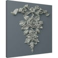 thumbnail image 5 of Ekena Millwork 8 1/2"W x 9"H x 3/4"P Versailles Ribbon and Rose Drop Onlay, 5 of 6