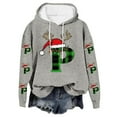thumbnail image 4 of Yteetum Christmas Hoodies for Women Oversized Christmas Print Long Sleeved Fleece Hooded Sweatshirts Pullover Top Womens Casual Xmas Graphic Loose Drop-Shoulder Hoodies Fall Winter Clothes, 4 of 5
