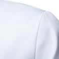 thumbnail image 3 of WREESH Men's Fashion Dress Button Down Shirts Long Sleeve Casual Shirts with Patchwork and Turn-Down Collar, Solid Color Choices for a Stylish Statement White, 3 of 9