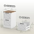 thumbnail image 3 of HOMCOM 2 Drawer File Cabinet, Filing Cabinet Fits Letter/A4 Size, White, 3 of 10