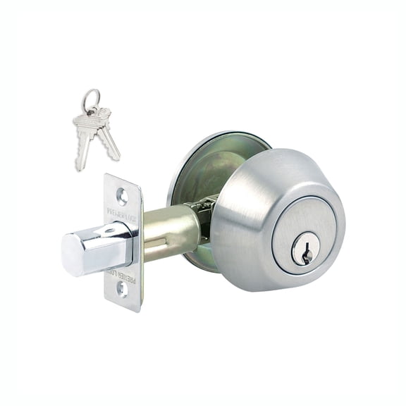 Stainless Steel Grade 3 Deadbolt Door Lock With 2 SC1 Keys - Boxed Keyed Alike